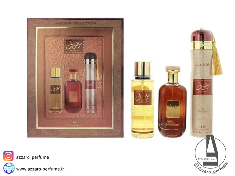 ست ادکلن ارض الزعفران رایحه موصوف قهوه ای حجم 100 میل-فروشگاه اینترنتی آرایشی و بهداشتی آزارو در شیراز