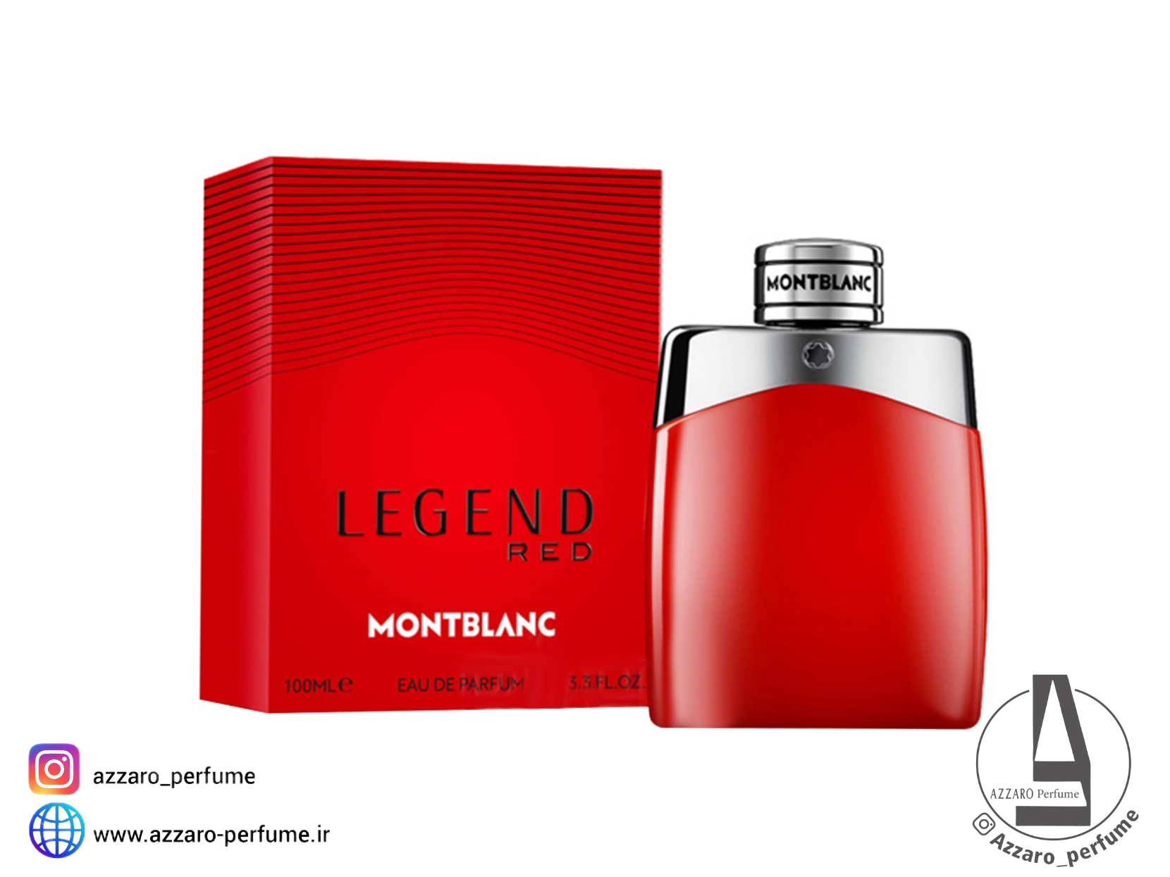 ادکلن مونت بلنک لجند (مونت بلان) قرمز رد حجم 100 میل-فروشگاه اینترنتی آرایشی و بهداشتی آزارو در شیراز