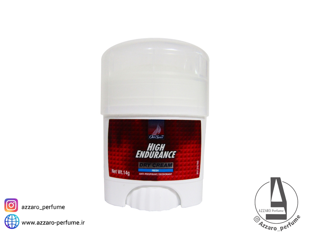 دئودورانت کرمی مردانه اولد اسپایس مدل High Endurance Dry Cream رایحه Fresh وزن 14 گرم-فروشگاه اینترنتی آرایشی و بهداشتی آزارو در شیراز