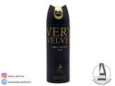 اسپری بدن زنانه الحمبرا مدل Very Velvet Noir حجم 200 میل-فروشگاه اینترنتی آرایشی و بهداشتی آزارو در شیراز