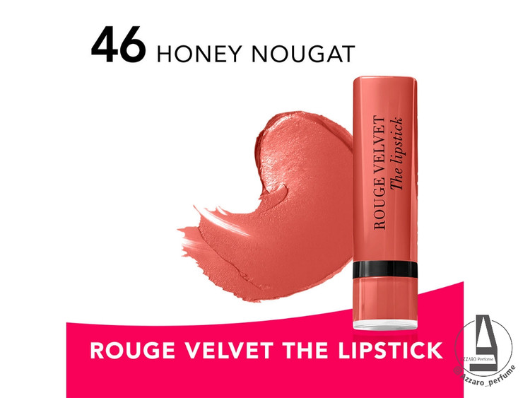 رژ لب جامد مات مخملی بورژوآ رنگ HONEY NOUGAT شماره 46 حجم 2.4 گرم-فروشگاه اینترنتی آرایشی و بهداشتی آزارو در شیراز
