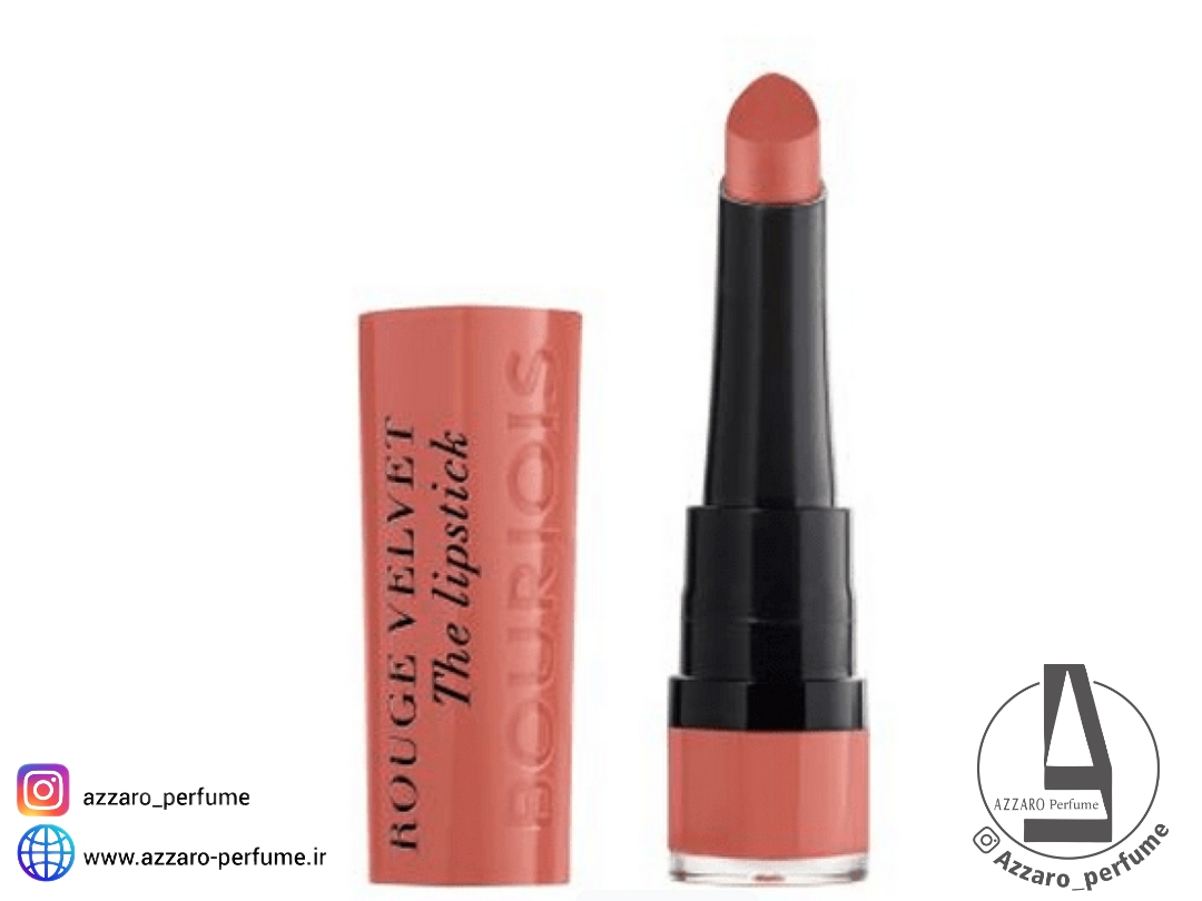 رژ لب جامد مات مخملی بورژوآ رنگ Peach tatin شماره 15 حجم 2.4 گرم _فروشگاه اینترنتی آرایشی بهداشتی آزارو در شیراز