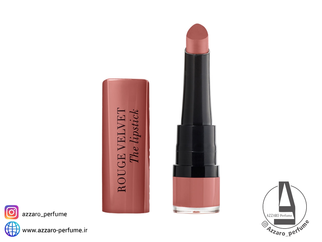 رژ لب جامد مات مخملی بورژوآ رنگ ROSE BRÚLE شماره 47 حجم 2.4 گرم