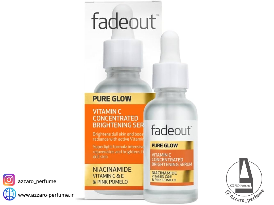سرم کنسانتره روشن‌کننده ویتامین C فید اوت پیور گلو – PURE GLOW Vitamin C Serum حجم 30 میل_فروشگاه اینترنتی آرایشی بهداشتی آزارو در شیراز‌
