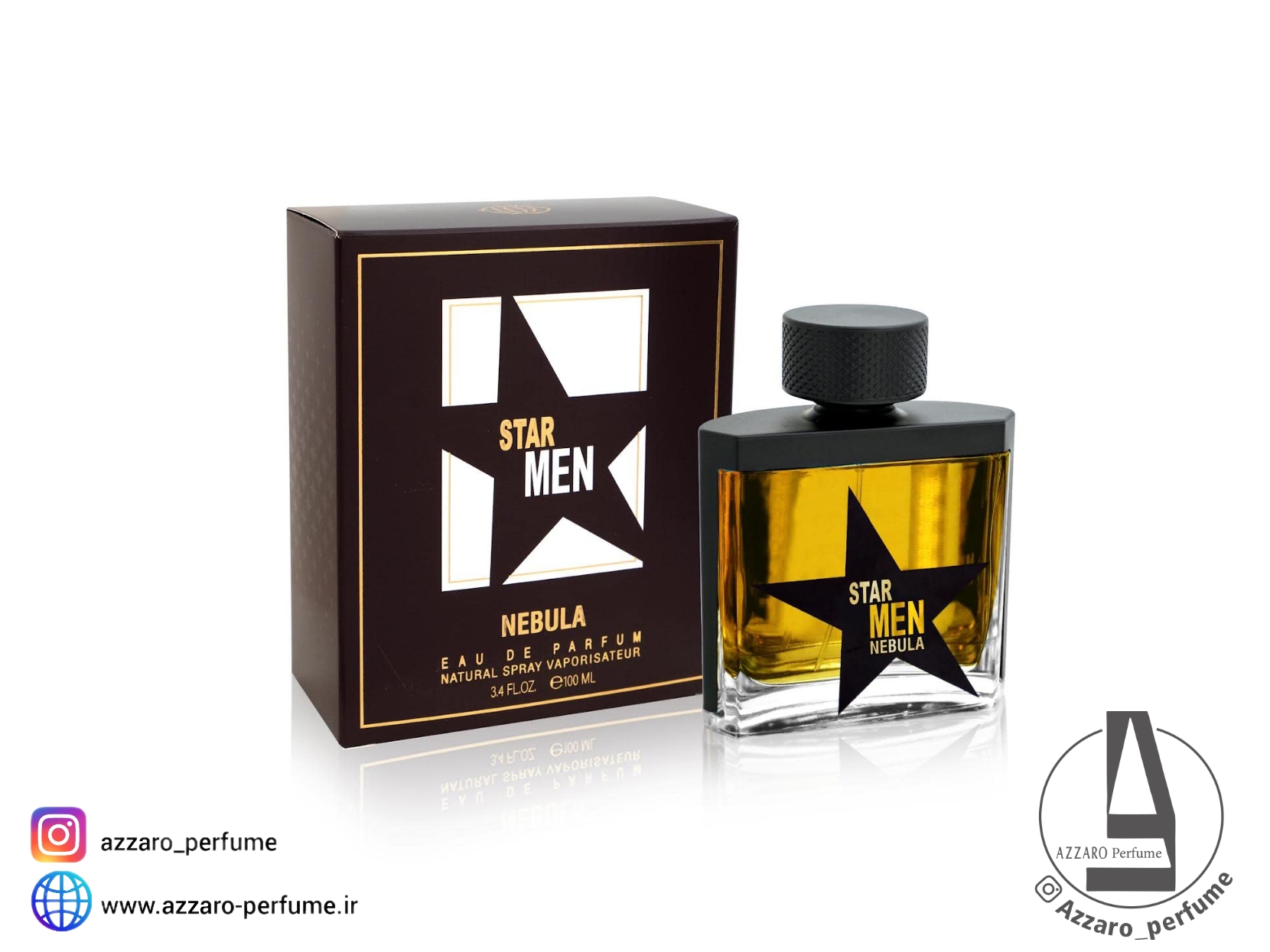 ادکلن مردانه فراگرنس ورد مدل Star Men Nebula استار من نبیولا مشابه ای من پیور مالت حجم ١٠٠ میل_فروشگاه اینترنتی آرایشی بهداشتی آزارو در شیراز