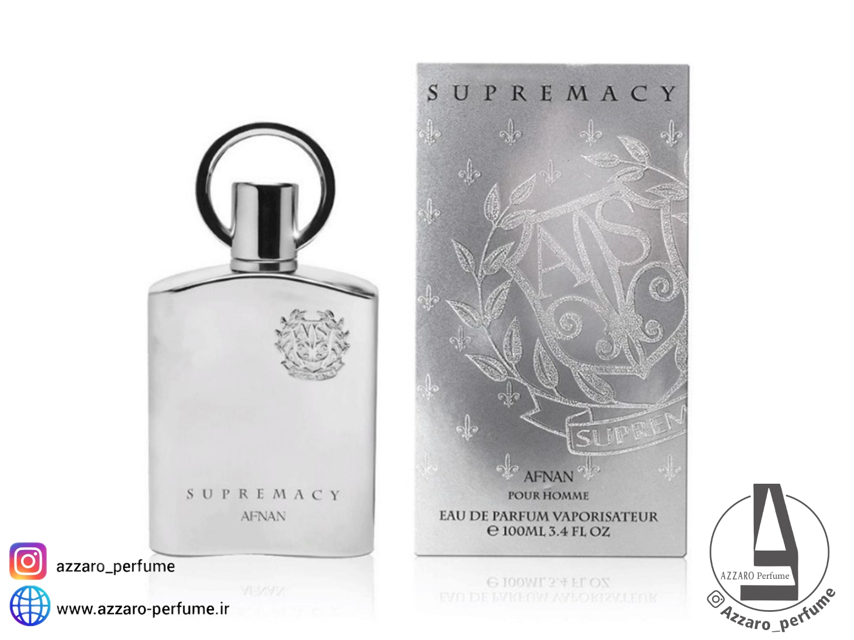 ادکلن مردانه افنان مدل سوپر ماسی سیلور حجم ۱۰۰ میل_فروشگاه اینترنتی آرایشی بهداشتی آزارو در شیراز‌