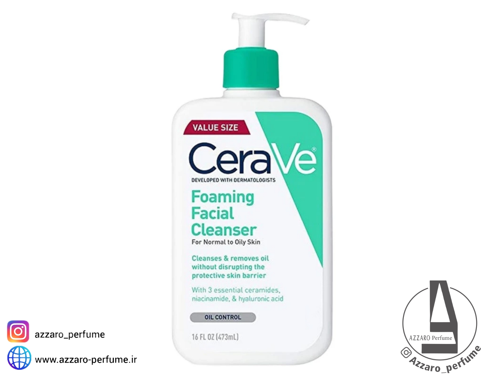فوم شستشوی صورت سراوی Cerave مخصوص پوست نرمال و چرب حجم 473 میل-فروشگاه اینترنتی آرایشی و بهداشتی آزارو در شیراز