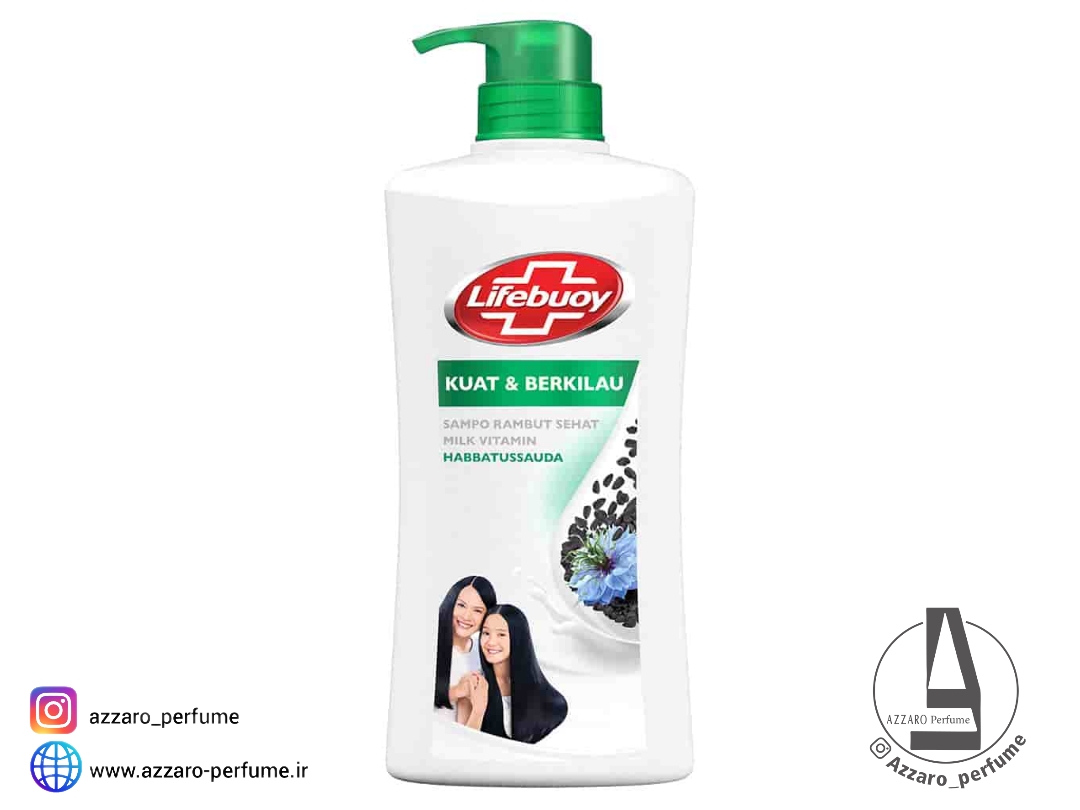 شامپو سر براق کننده و مستحکم کننده لایف بوی lifebuoy مدل kuat & BERKILAU حجم 680 میل-فروشگاه اینترنتی آرایشی بهداشتی آزارو در شیراز
