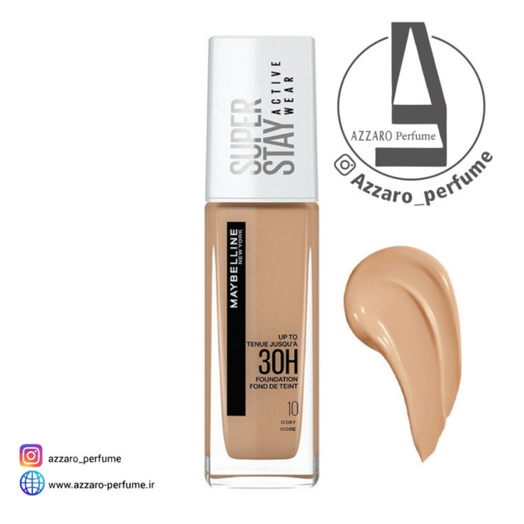کرم پودر میبلین 30 ساعته مدل Super Stay شماره 10 حجم 30 میل-فروشگاه اینترنتی آرایشی بهداشتی آزارو در شیراز