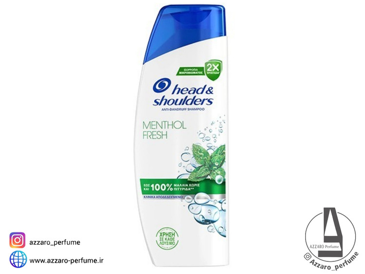 شامپو ضد شوره و خنک کننده هد اند شولدرز حاوی نعناع Menthol Refresh حجم 330 میل