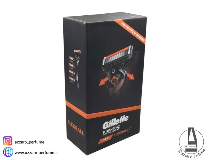 خود تراش ژیلت مدل FUSION 5 PROGLIDE FLEXBALL به همراه تیغ یدک بسته 4 عددی_فروشگاه اینترنتی آرایشی بهداشتی آزارو در شیراز