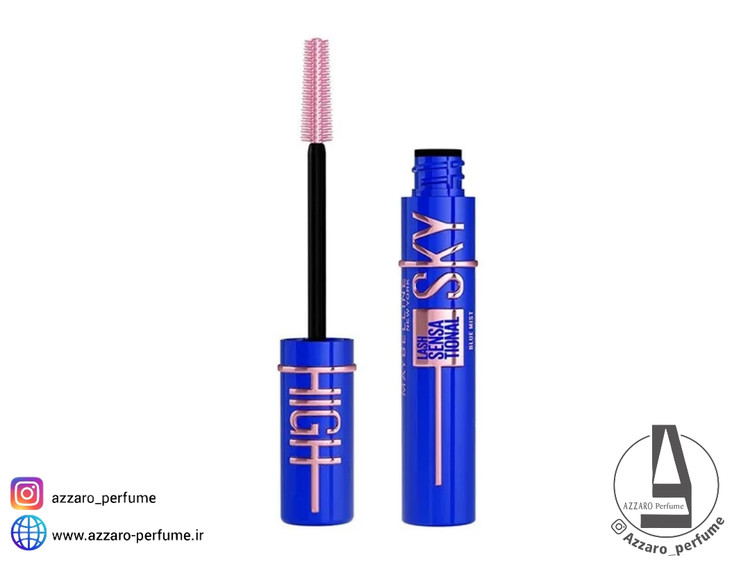 ریمل حجم دهنده و بلند کننده مژه میبلین مدل اسکای های رنگ آبی حجم 7.2 میل_فروشگاه اینترنتی آرایشی بهداشتی آزارو در شیراز