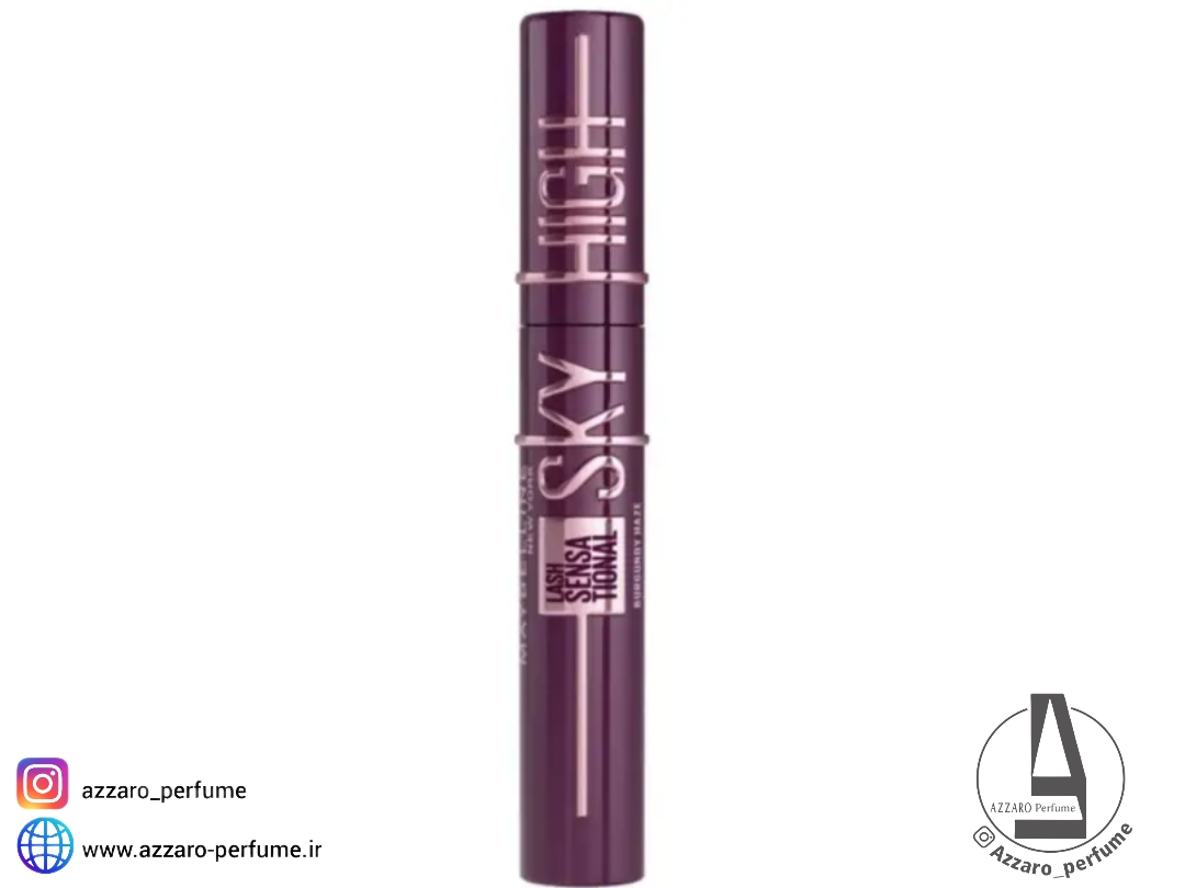 ریمل حجم دهنده و بلند کننده میبلین مدل اسکای های رنگ شرابی حجم 7.2 میل_فروشگاه اینترنتی آرایشی بهداشتی آزارو در شیراز