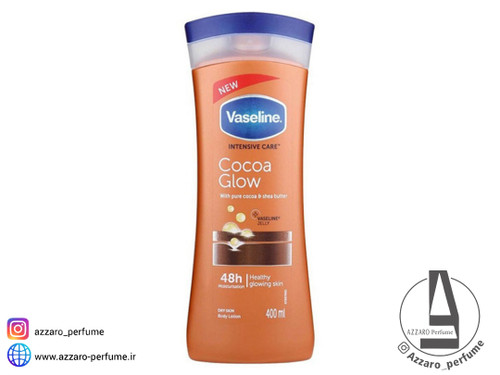 لوسیون بدن وازلین رایحه کاکائو حجم 400 میل_فروشگاه اینترنتی آرایشی بهداشتی آزارو در شیراز