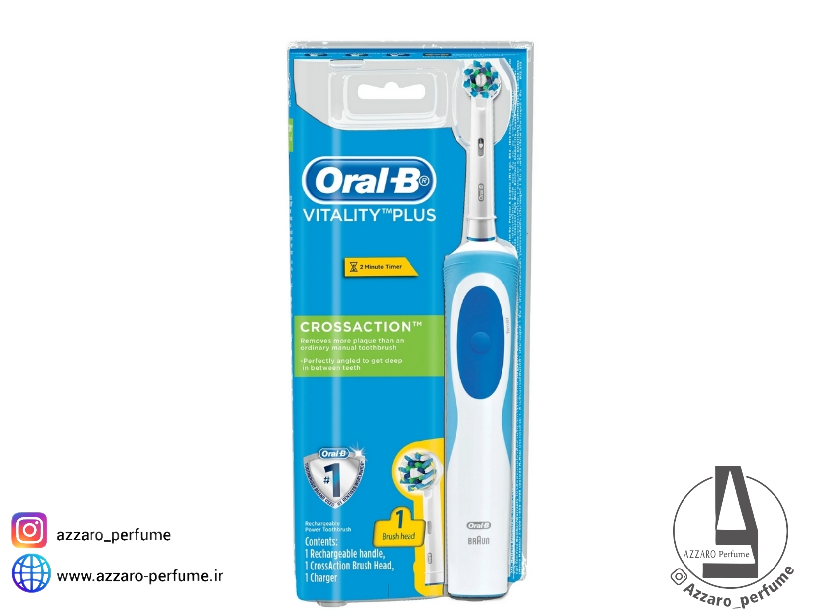 مسواک برقی قابل شارژ اورال-بی مدل Vitality plus مدل D12513B_فروشگاه اینترنتی آرایشی بهداشتی آزارو در شیراز