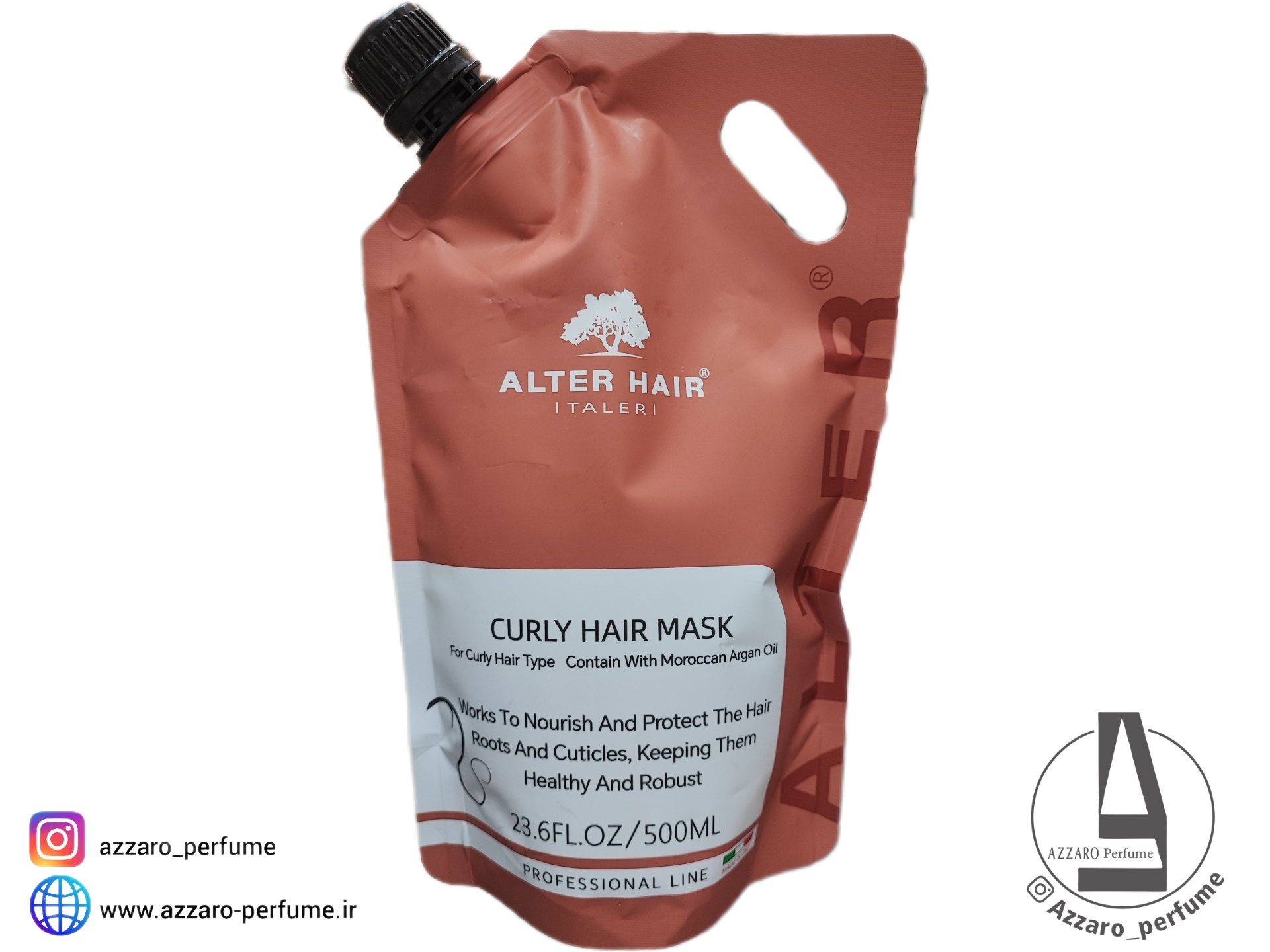 ماسک موهای فر آلتر هیر داخل حمام حجم 500 میل_فروشگاه اینترنتی آرایشی بهداشتی آزارو در شیراز‌