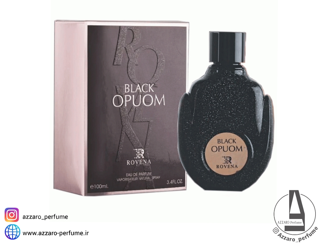 ادکلن زنانه روونا بلک اپیوم زنانه rovena black opuom حجم 100 میل_فروشگاه اینترنتی آرایشی بهداشتی آزارو در شیراز‌