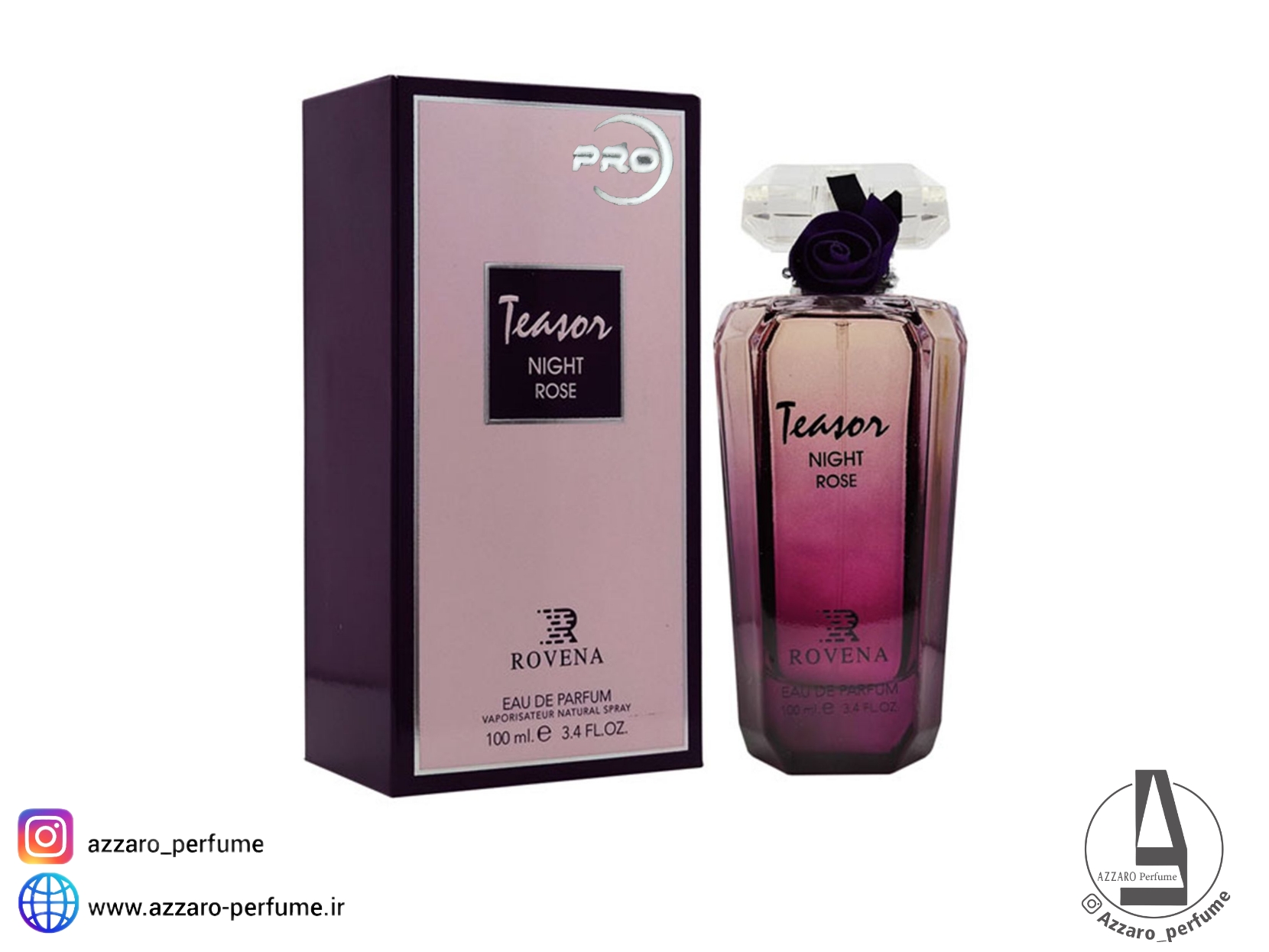 ادکلن زنانه روونا رایحه میدنایت رز حجم 100 میل_فروشگاه اینترنتی آرایشی بهداشتی آزارو در شیراز‌