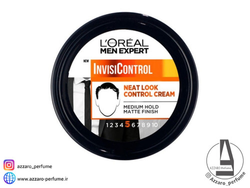 کرم حالت دهنده مو مردانه لورآل Men Expert InvisiControl با قدرت نگهدارندگی متوسط و جلوه مات حجم 150 میل_فروشگاه اینترنتی آرایشی بهداشتی آزارو در شیراز