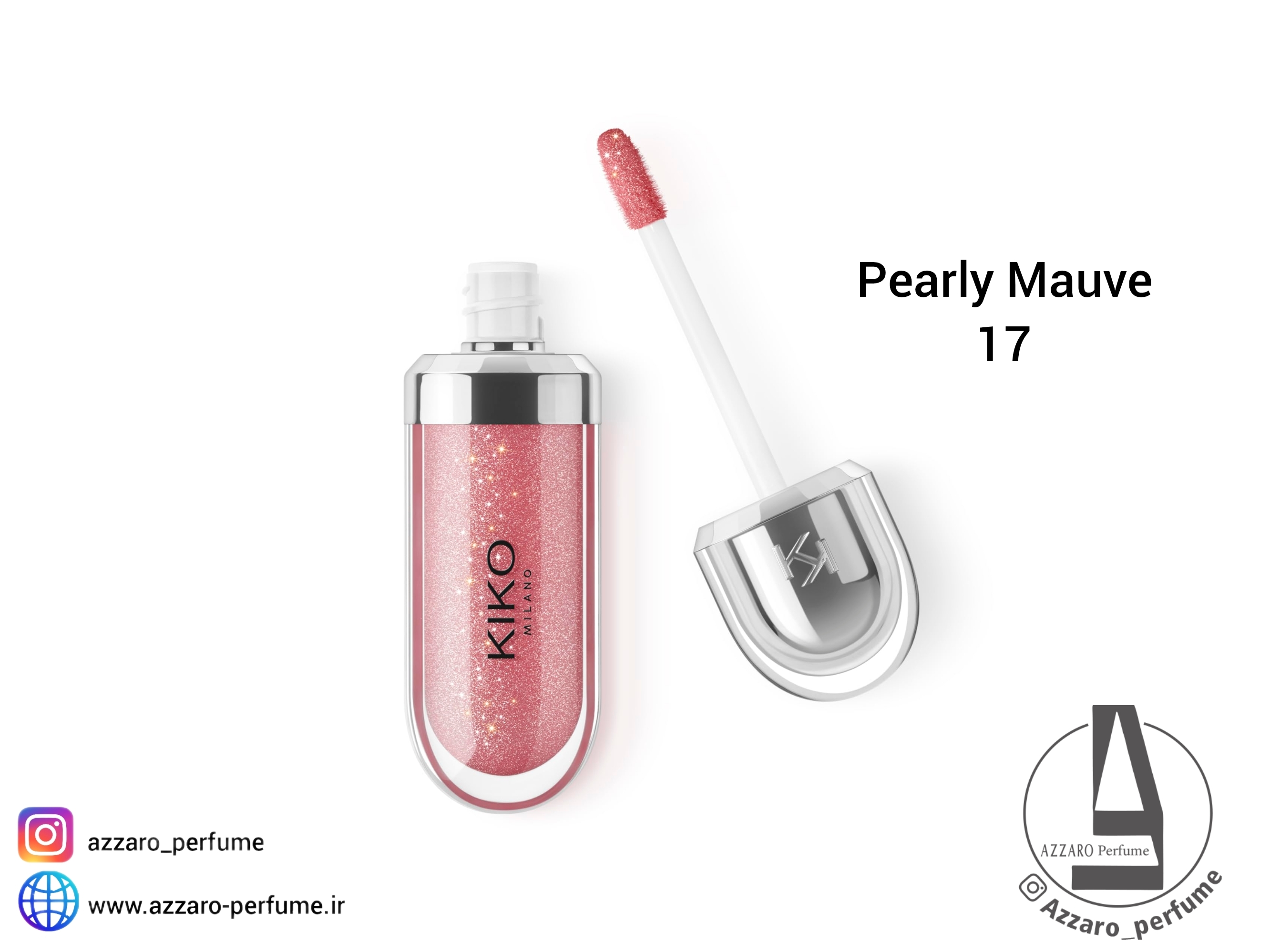 لیپ گلاس کیکو مدل 3D Hydra شماره 17 رنگ Pearly Mauve حجم 6.5 میل_فروشگاه اینترنتی آرایشی بهداشتی آزارو در شیراز‌