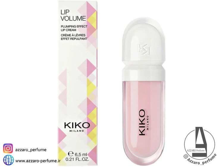لیپ گلاس حجم دهنده کیکو kiko شماره 01 رنگ Tutu Rose حجم 6.5 میل _فروشگاه اینترنتی آرایشی بهداشتی آزارو در شیراز