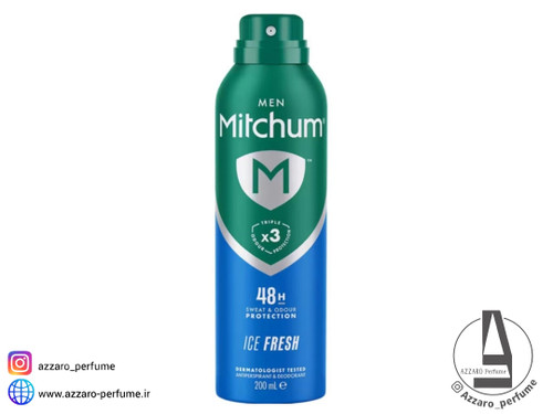 اسپری بدن مردانه میچام mithcum رایحه آیس فرش حجم 200 میل_فروشگاه اینترنتی آرایشی بهداشتی آزارو در شیراز