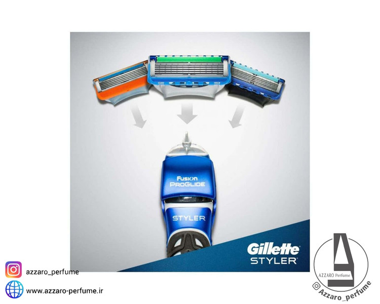 ماشین اصلاح و خط زن ریش ژیلت مدل Styler 3in1 ضد آب (Gillette Styler 3in1)_فروشگاه اینترنتی آرایشی بهداشتی آزارو در شیراز
