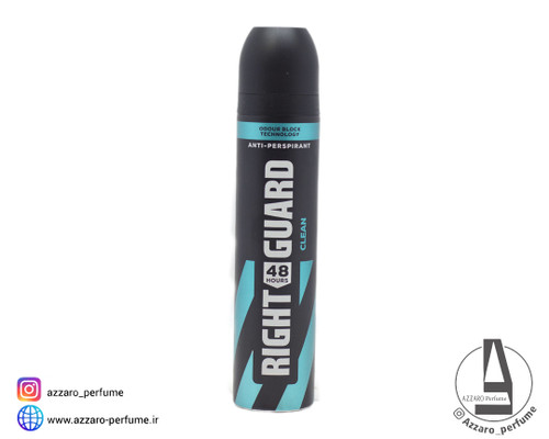 اسپری ضد تعریق مردانه رایت گارد مدل CLEAN حجم 250 میل _فروشگاه اینترنتی آرایشی بهداشتی آزارو در شیراز