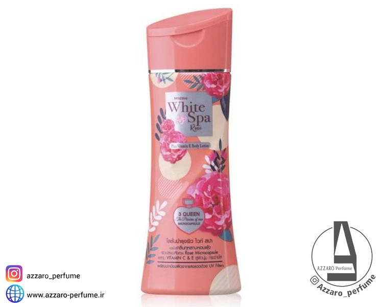 لوسیون بدن میستین White Spa با عصاره گل رز حجم ۲۰۰ میل_فروشگاه اینترنتی آرایشی بهداشتی آزارو در شیراز