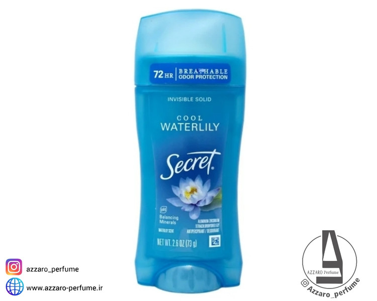 مام استیک صابونی سکرت Secret مدل COOL WATERLILY حجم 73 گرم_فروشگاه اینترنتی آرایشی بهداشتی آزارو در شیراز