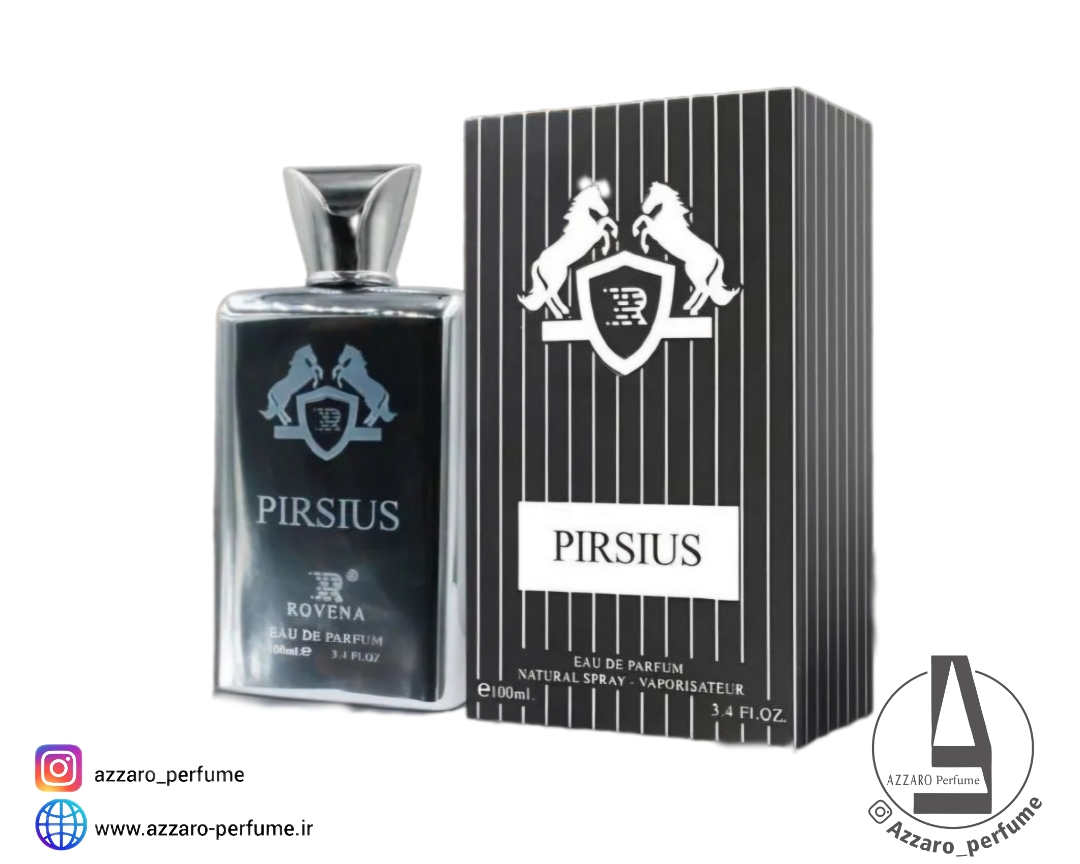 ادکلن مردانه روونا مدل پیرسیوس (مشابه رایحه مارلی پگاسوس) Rovena Pirsius حجم 100 میل_فروشگاه اینترنتی آرایشی بهداشتی آزارو در شیراز