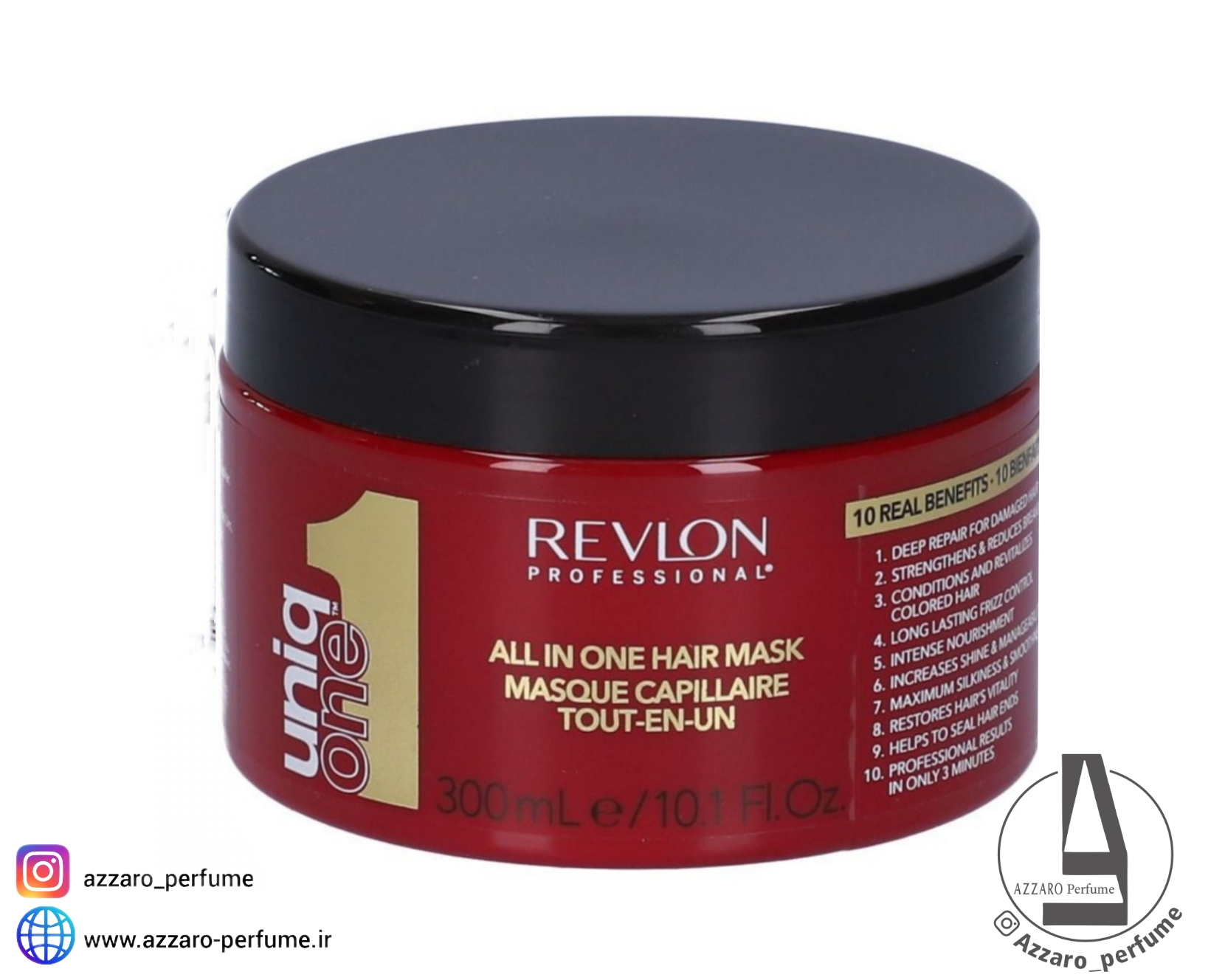 ماسک موی 10 کاره رولون یونیک وان Revlon Uniq One حجم 300 میلی لیتر-فروشگاه اینترنتی آرایشی بهداشتی آزارو در شیراز