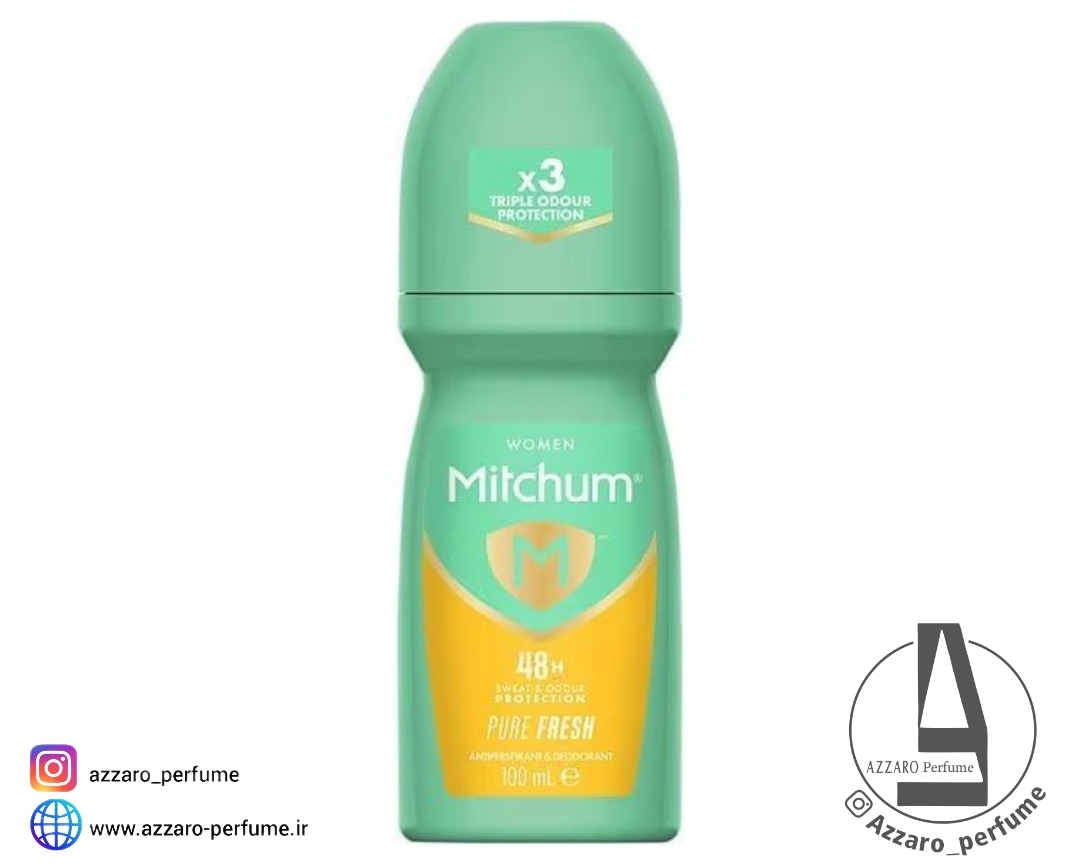 مام رول ضد تعریق میچام Mitchum مدل PURE FRESH حجم 100 میل_فروشگاه اینترنتی آرایشی بهداشتی آزارو در شیراز
