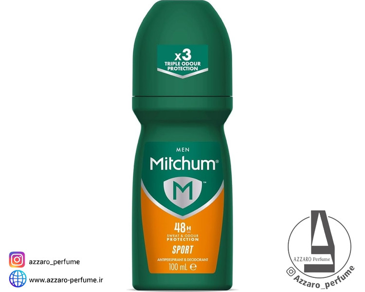 مام رول ضد تعریق میچام Mitchum مدل Sport حجم 100 میل_فروشگاه اینترنتی آرایشی بهداشتی آزارو در شیراز
