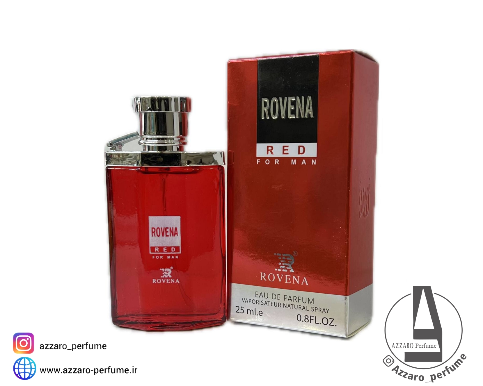 ادکلن مردانه روونا مدل رد روونا رایحه دانهیل قرمز حجم 100 میل _فروشگاه اینترنتی آرایشی بهداشتی آزارو در شیراز