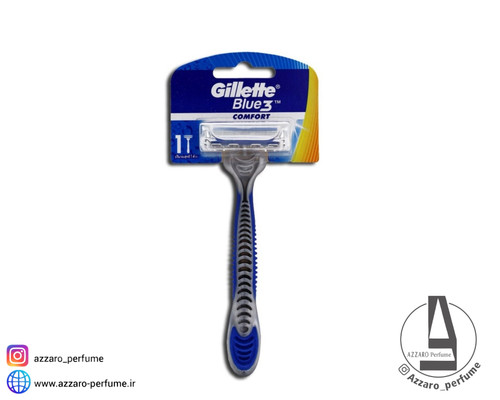 تیغ اصلاح مردانه ژیلت Gillette کامفورت مدل Blue 3 تک عددی-فروشگاه آرایشی بهداشتی آزارو در شیراز