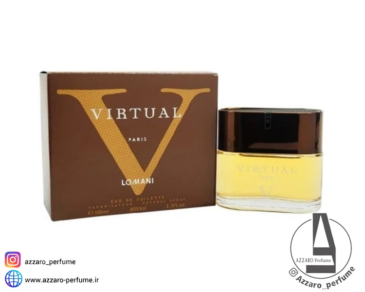 ادکلن مردانه ورتال لومانی Virtual Lomaniحجم 100 میل_فروشگاه اینترنتی آرایشی بهداشتی آزارو در شیراز
