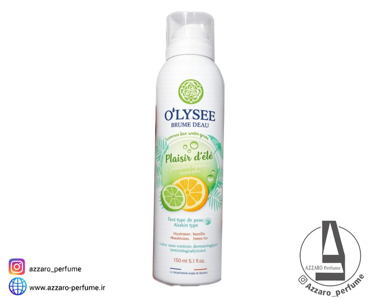 اسپری آب صورت اولیسه مدل Plaisir d'été رایحه مرکبات (لیمو و پرتقال) 150 میل_فروشگاه اینترنتی آرایشی بهداشتی آزارو در شیراز