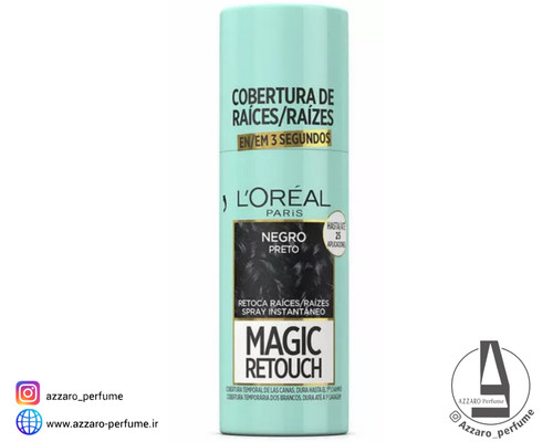 اسپری رنگ (کانسیلر) ریشه مو لورال مدل Magic Retouch رنگ noir مشکی حجم 75 میل_فروشگاه اینترنتی آرایشی بهداشتی آزارو در شیراز