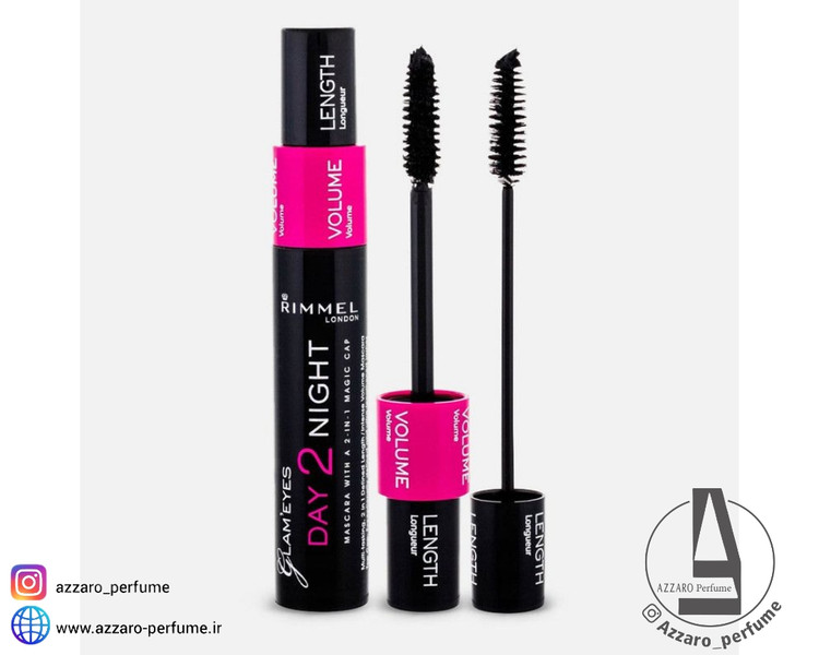 ریمل دو سر ریمل لندن Glam Eyes Day 2 Night 001 Black حجم 9.5 میل_فروشگاه اینترنتی آرایشی بهداشتی آزارو در شیراز
