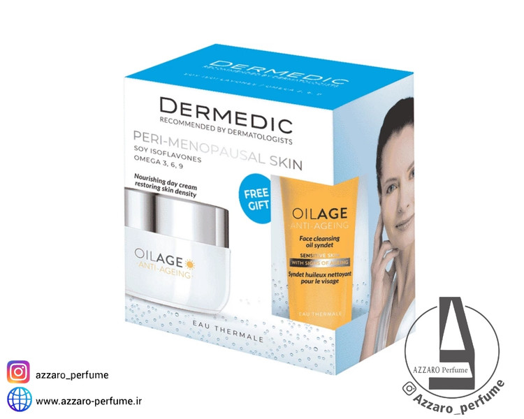 ست مراقبت پوست ضد چروک درمدیک DERMEDIC اویلاژ به همراه پاککننده صورت_فروشگاه اینترنتی آرایشی بهداشتی آزارو در شیراز