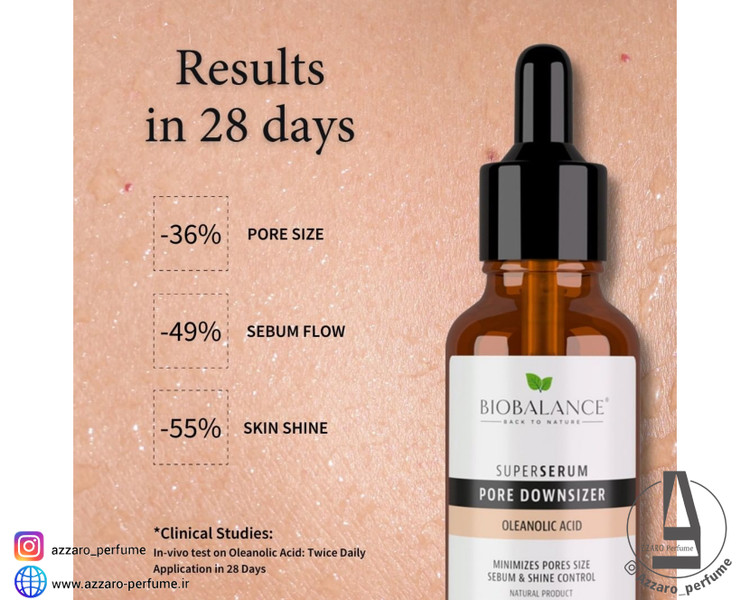 سرم جمعکننده منافذ بیو بالانس مدل Super Serum Pore Downsizer حجم 30 میل_فروشگاه اینترنتی آرایشی بهداشتی آزارو در شیراز