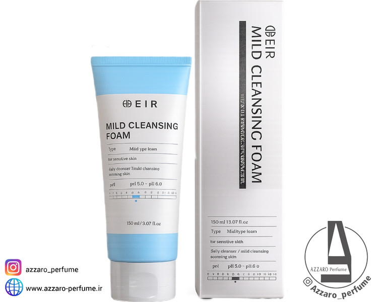 فوم شوینده صورت EIR مدل Mild Cleansing Foam پاک کننده و آبرسان پوست حجم 150 میل_فروشگاه اینترنتی آرایشی بهداشتی آزارو در شیراز