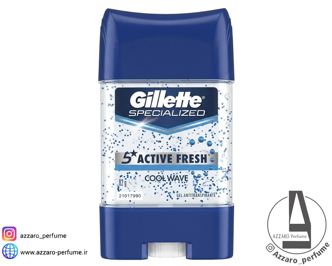 استیک ضد تعریق ژله‌ای ژیلت مدل Specialized Active Fresh Cool Wave حجم 82 گرم_فروشگاه اینترنتی آرایشی بهداشتی آزارو در شیراز‌