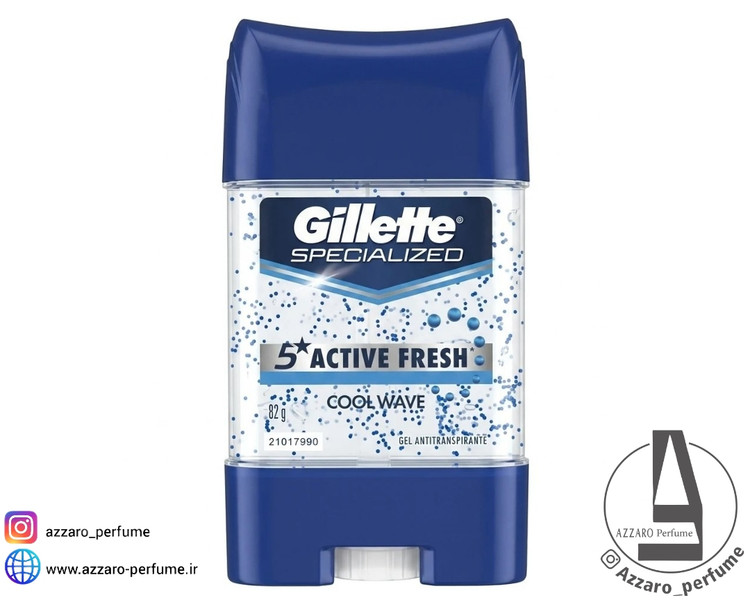 استیک ضد تعریق ژلهای ژیلت مدل Specialized Active Fresh Cool Wave حجم 82 گرم_فروشگاه اینترنتی آرایشی بهداشتی آزارو در شیراز