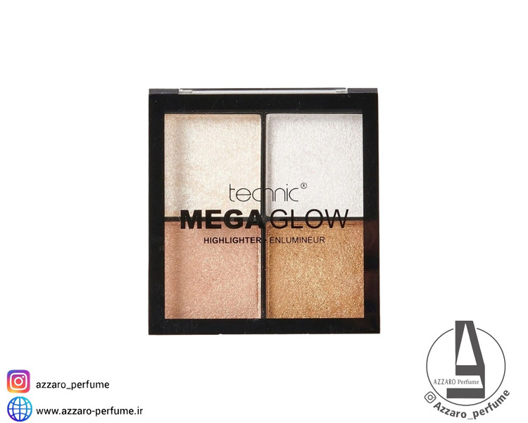 پالت هایلایتر تکنیک Technic مدل مگا گلو Mega Glow_فروشگاه اینترنتی آرایشی بهداشتی آزارو در شیراز