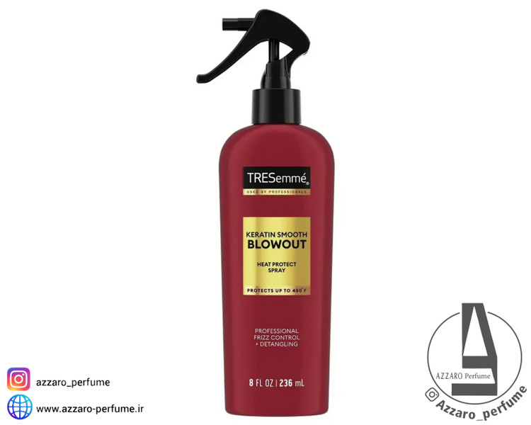 اسپری محافظ حرارت مو ترزمه (TRESemmé) مدل Keratin Smooth Blowout حجم 236 میل_فروشگاه اینترنتی آرایشی بهداشتی آزارو در شیراز