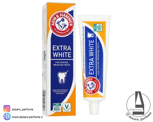 خمیر دندان سفیدکننده آرم اند همر مدل Extra White با جوش شیرین حجم 125 گرم_فروشگاه اینترنتی آرایشی بهداشتی آزارو در شیراز