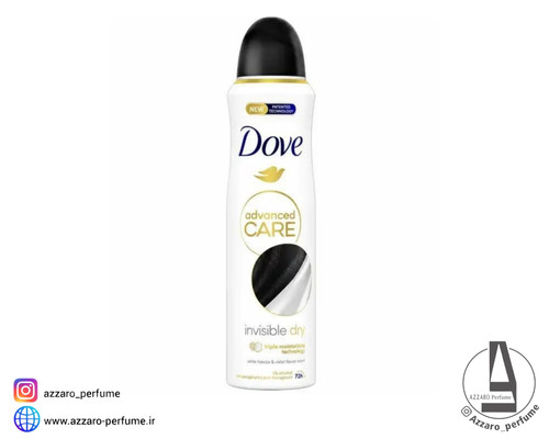 اسپری ضد تعریق زنانه داو Dove سری Advanced Care Invisible Dry رایحه گل فریزیا و بنفشه سفید حجم 250 میل _فروشگاه اینترنتی آرایشی بهداشتی آزارو در شیراز