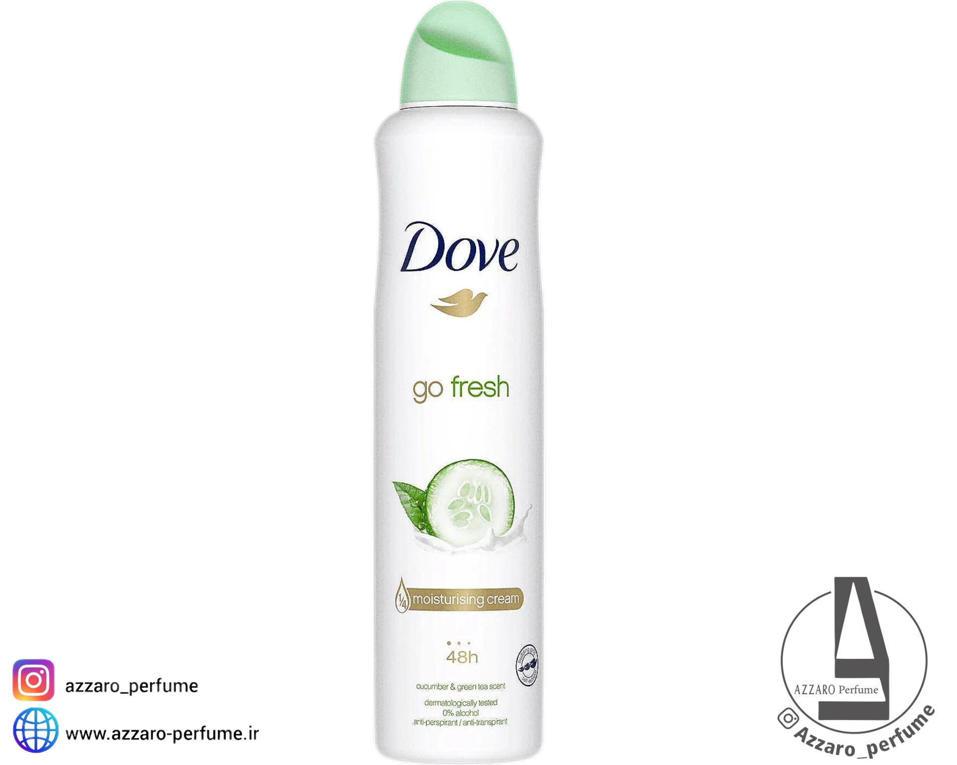 اسپری ضد تعریق داو اورجینال رایحه خیار Go Fresh حجم 250 میل_فروشگاه اینترنتی آرایشی بهداشتی آزارو در شیراز